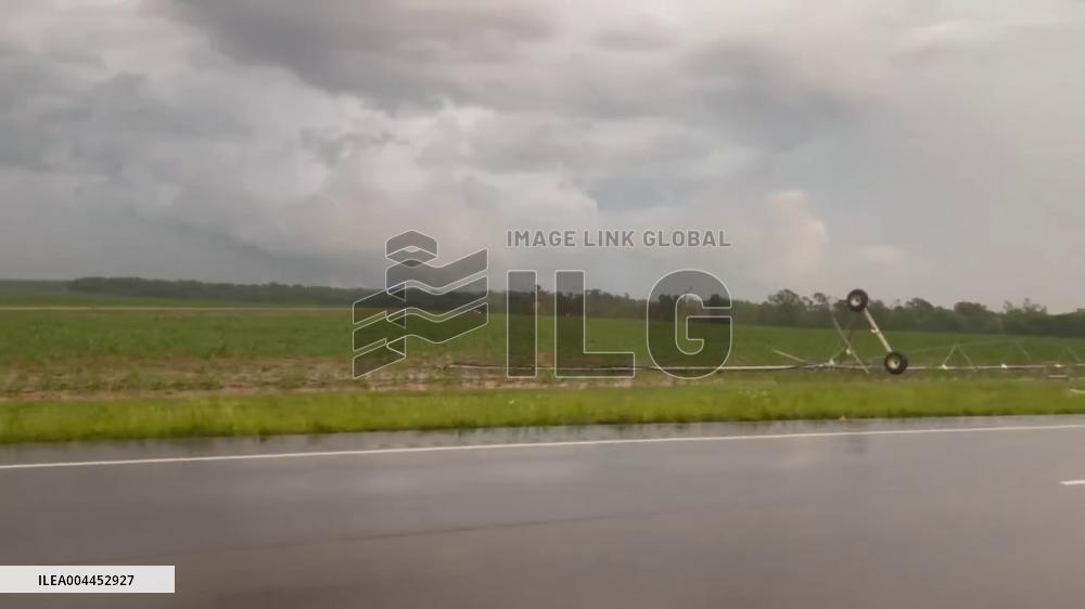 US: Damage Left by Tornado in Madison County, Alabama 2