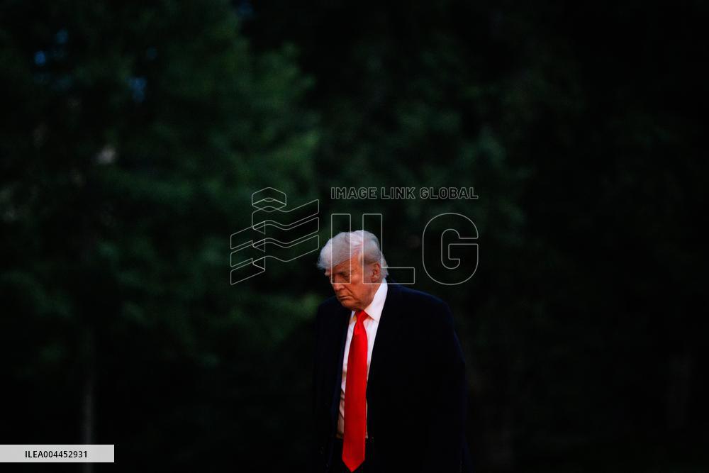 U.S. President Trump Returns to the White House