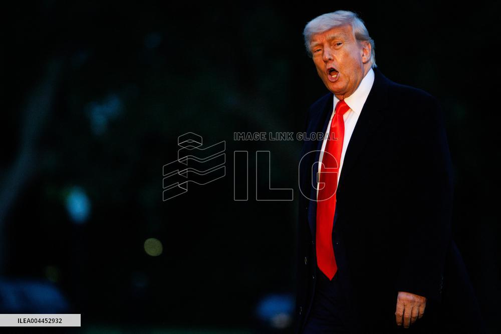 U.S. President Trump Returns to the White House