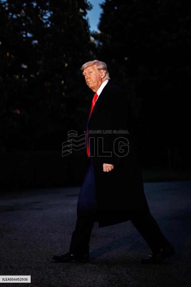 U.S. President Trump Returns to the White House