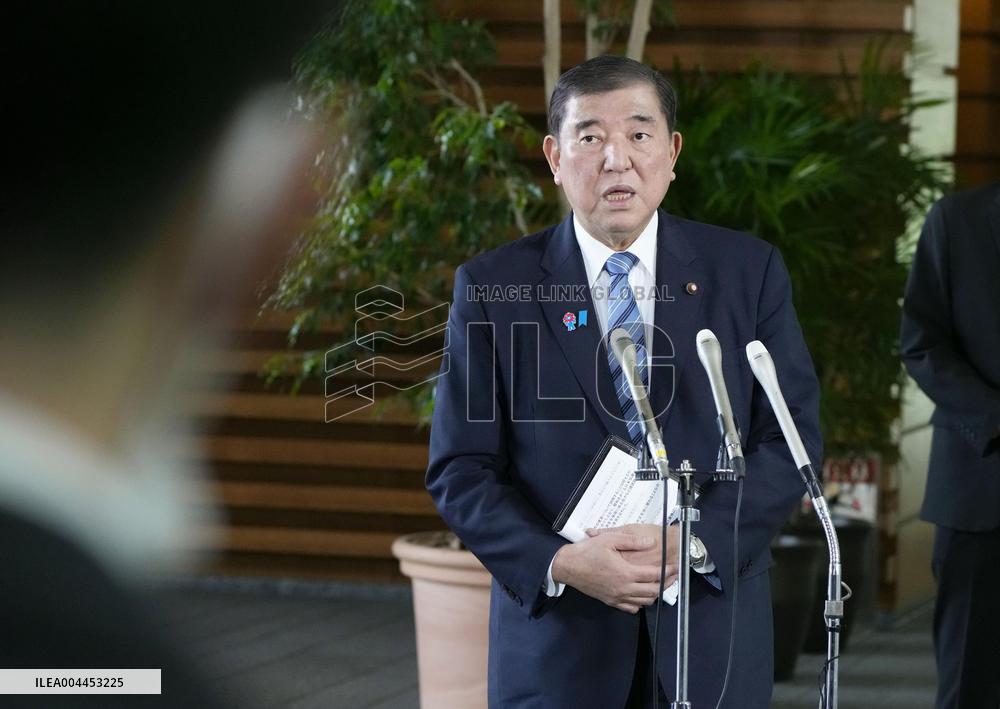 Japan PM Ishiba after phone talks with U.S. president