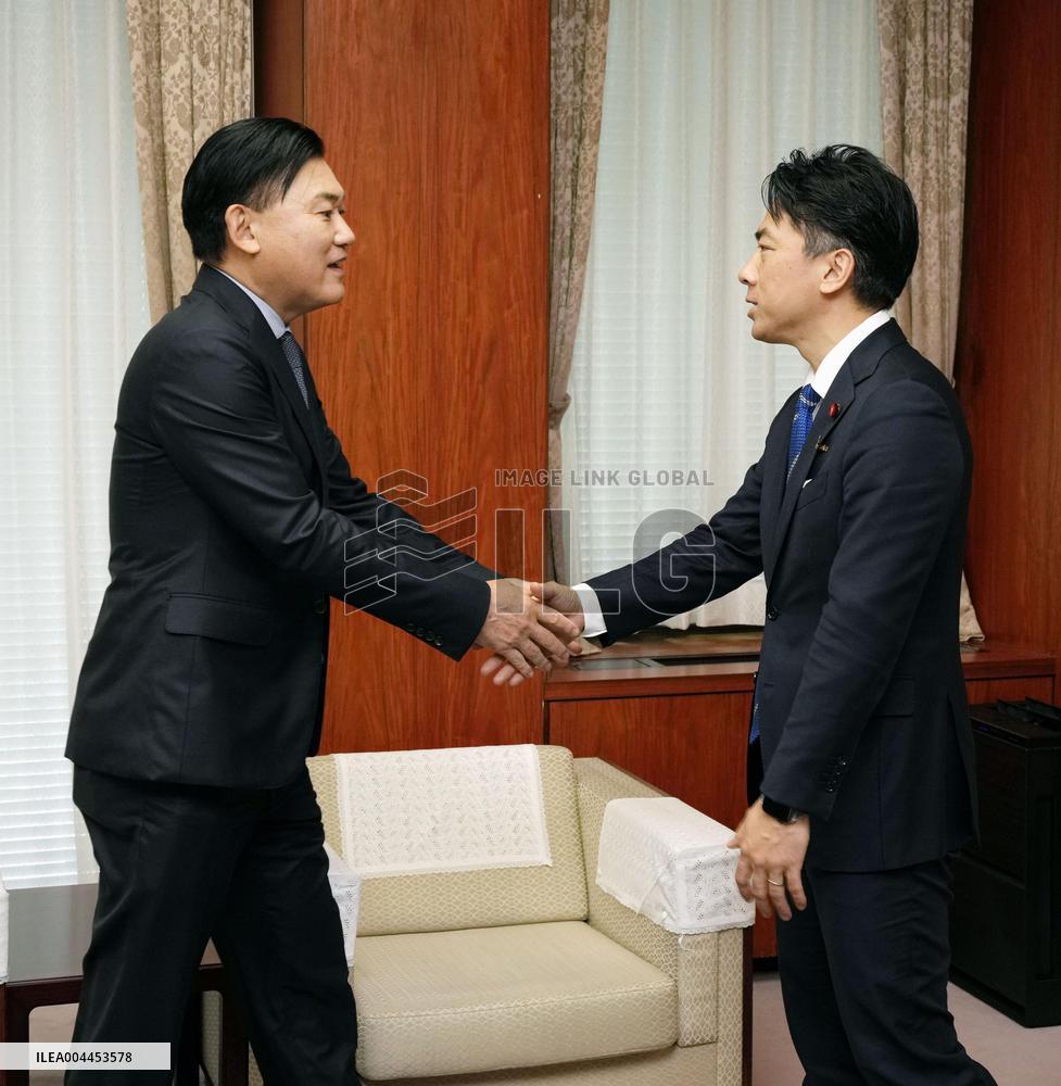 Japan's new farm minister Koizumi and Rakuten CEO Mikitani