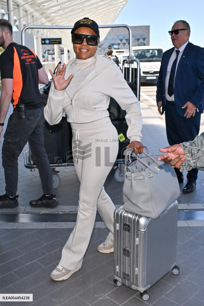 Cannes Taraji P Henson At Nice Airport JR