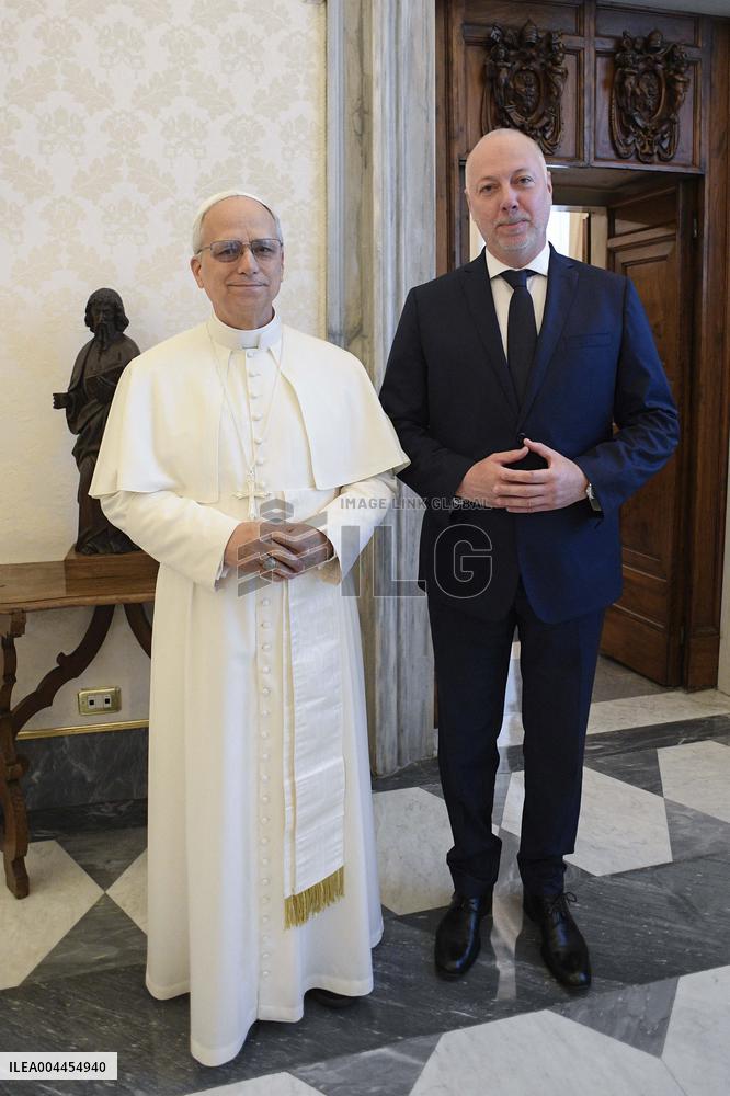 Private Audience - Pope Leo XIV and Bulgarian Prime Minister Zhelyazkov