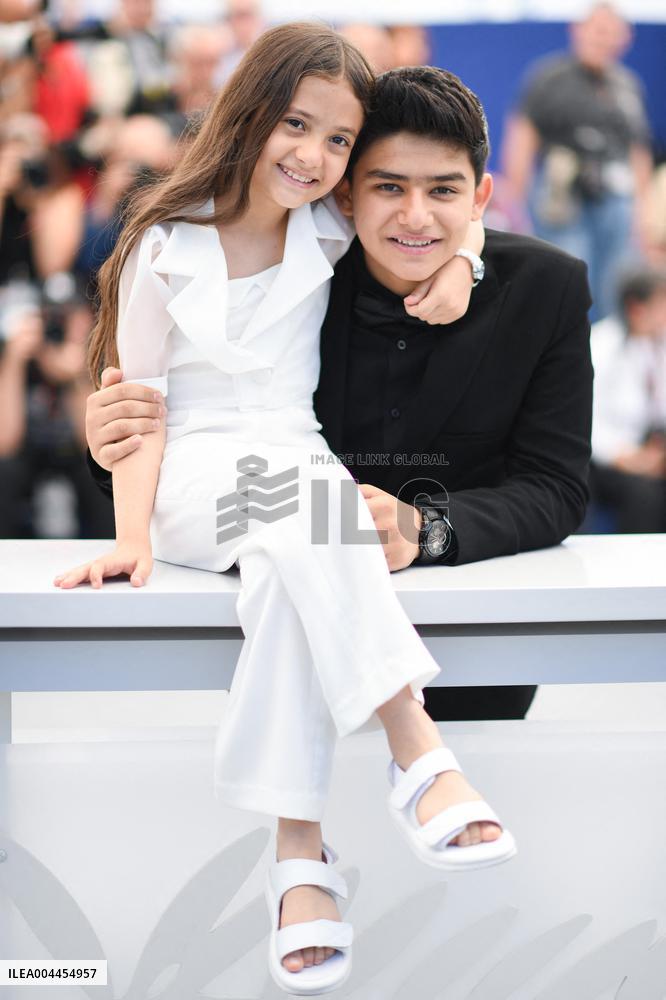 Cannes Woman And Child Photocall AM