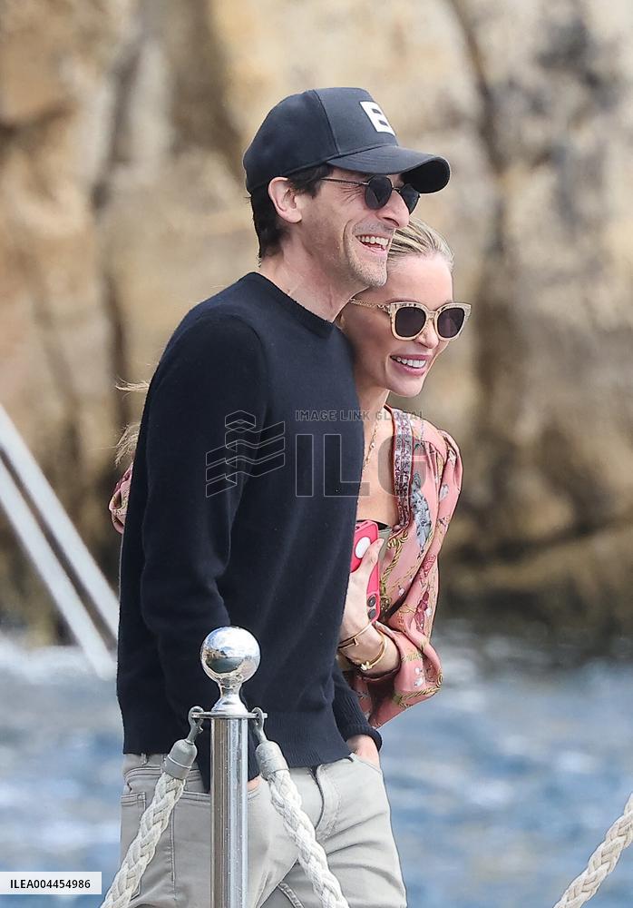Cannes - Adrien Brody and Georgina Chapman At Eden Roc