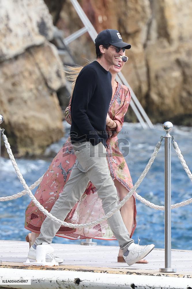 Cannes - Adrien Brody and Georgina Chapman At Eden Roc