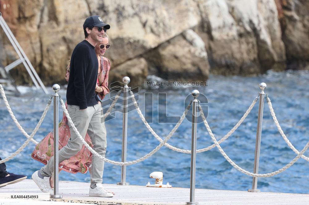 Cannes - Adrien Brody and Georgina Chapman At Eden Roc