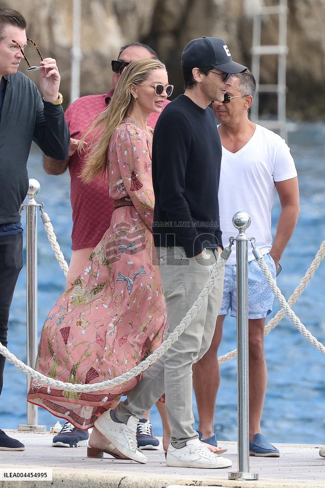 Cannes - Adrien Brody and Georgina Chapman At Eden Roc