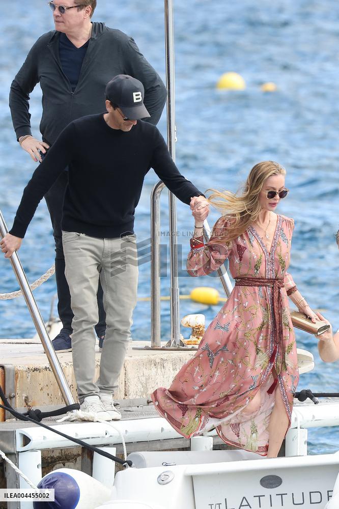 Cannes - Adrien Brody and Georgina Chapman At Eden Roc