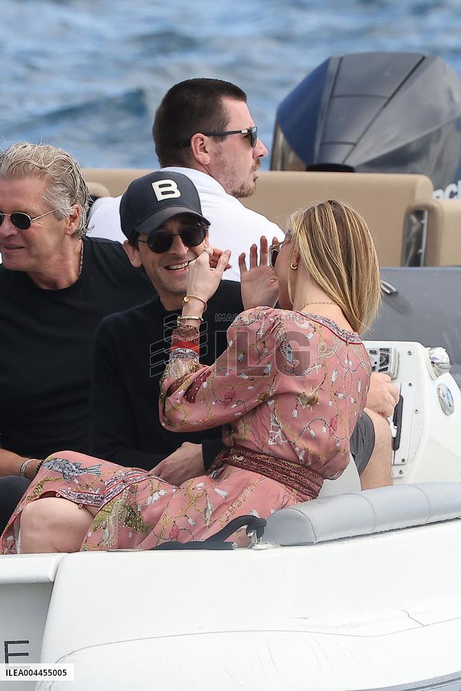 Cannes - Adrien Brody and Georgina Chapman At Eden Roc