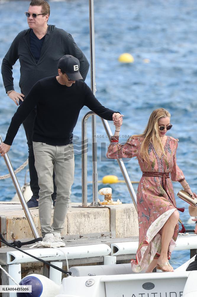 Cannes - Adrien Brody and Georgina Chapman At Eden Roc