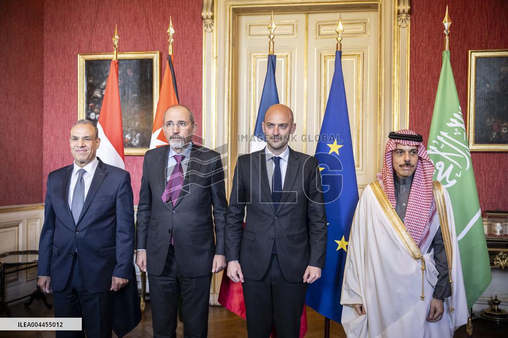 Jean-Noel Barrot Meets with His Saudi, Jordanian and Egyptian Counterparts - Paris
