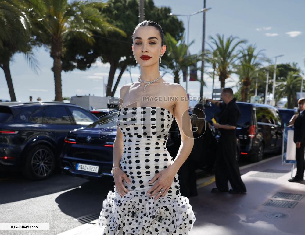 Cannes Amy May Jackson leaves Hotel Martinez MP