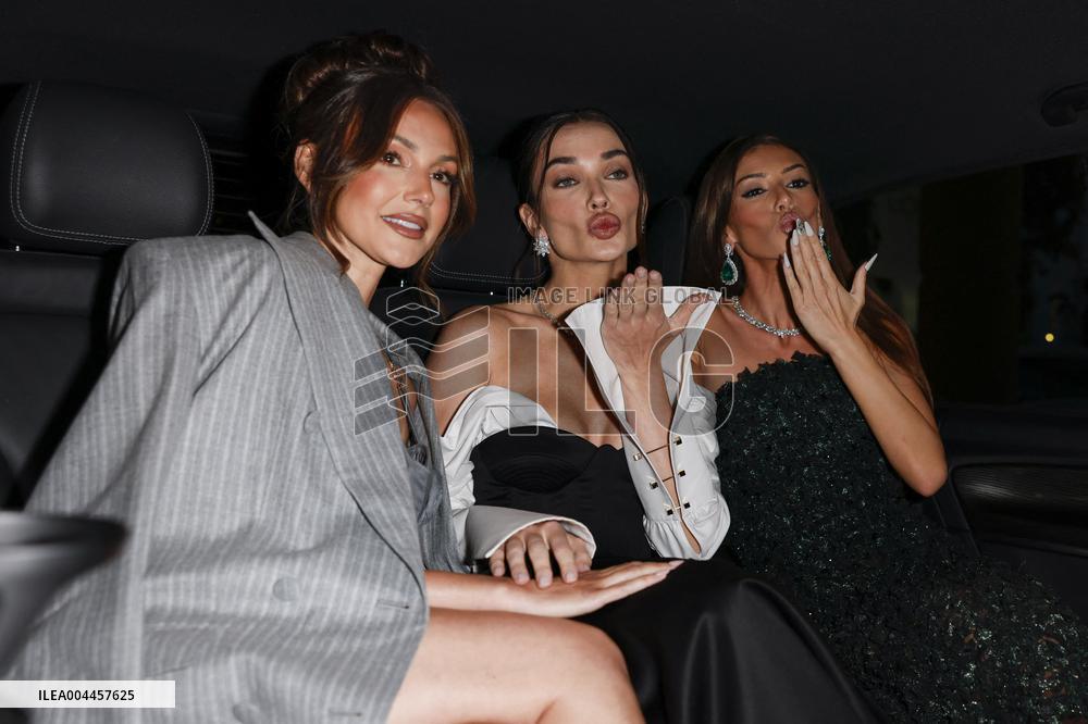 Cannes Michelle Keegan, Amy May Jackson, Mimi Keene leave Hotel Martinez MP