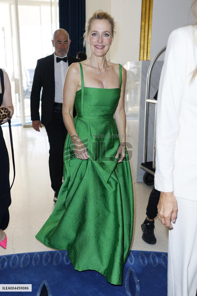 Cannes Gillian Anderson is spotted at Hotel Martinez MP