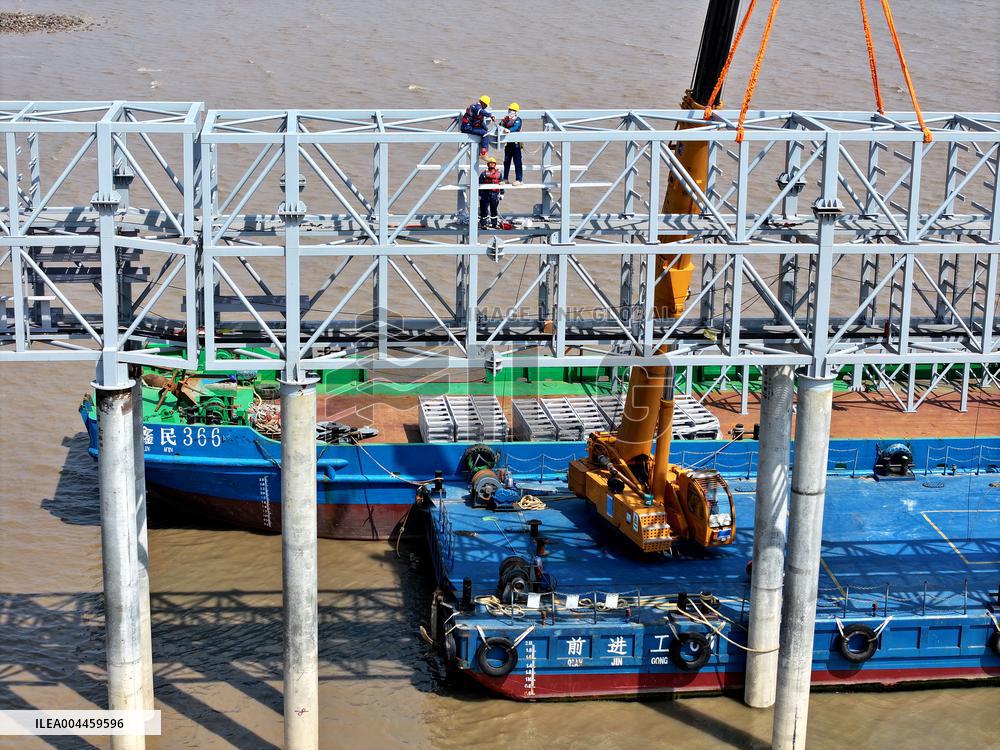 China Nuclear Tianwan Tidal Flat PV Construction