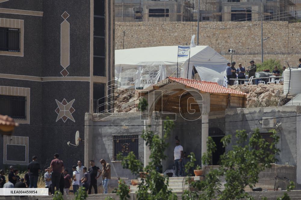 Settlers Raise Flags In Bruqin - West Bank