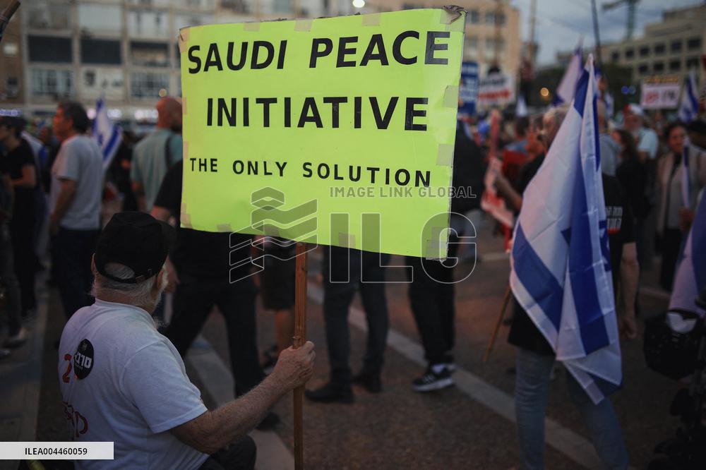 Anti War Protesting At The Tel Aviv - Israel