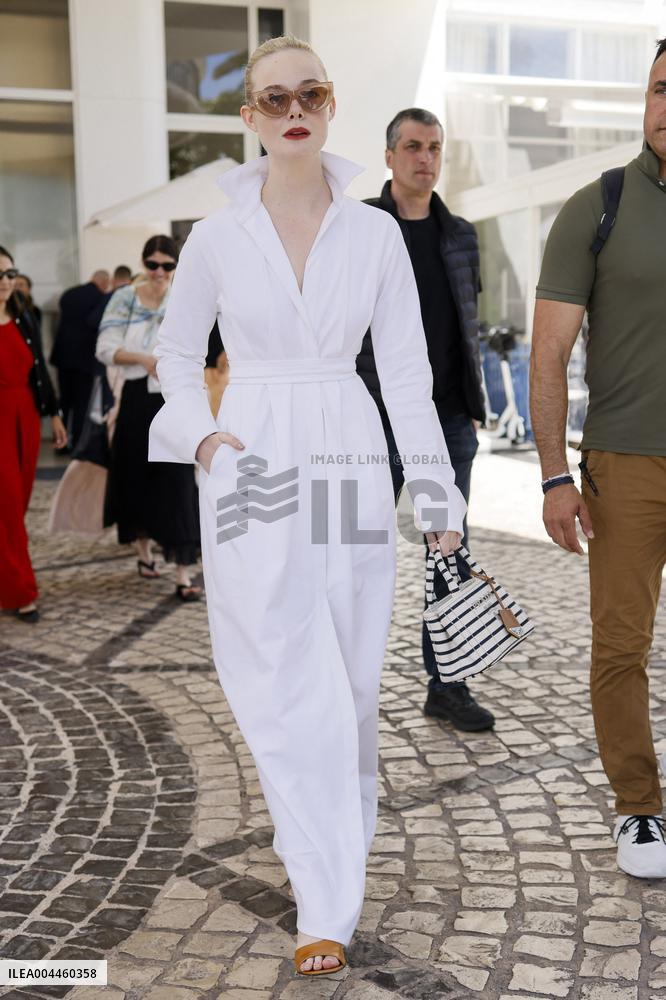 Cannes - Elle Fanning Leaves Hotel Martinez