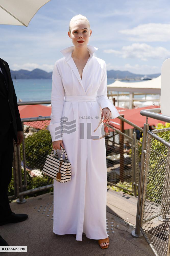 Cannes Elle Fanning leaves Hotel Martinez MP