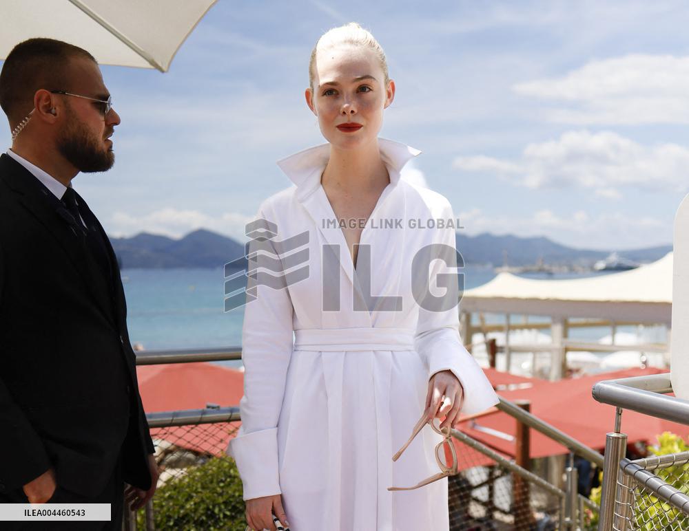 Cannes Elle Fanning leaves Hotel Martinez MP