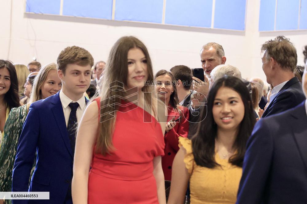 King And Queen Of Spain With The Infanta Sofia On Her Graduation - UK
