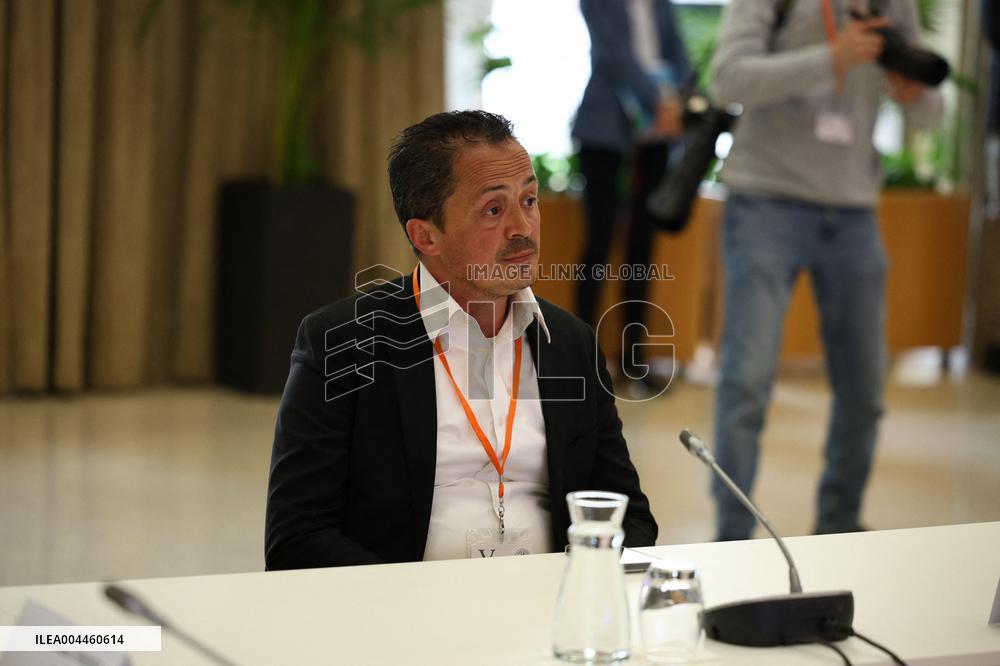 PM Francois Bayrou at a meeting with taxi federations - Paris