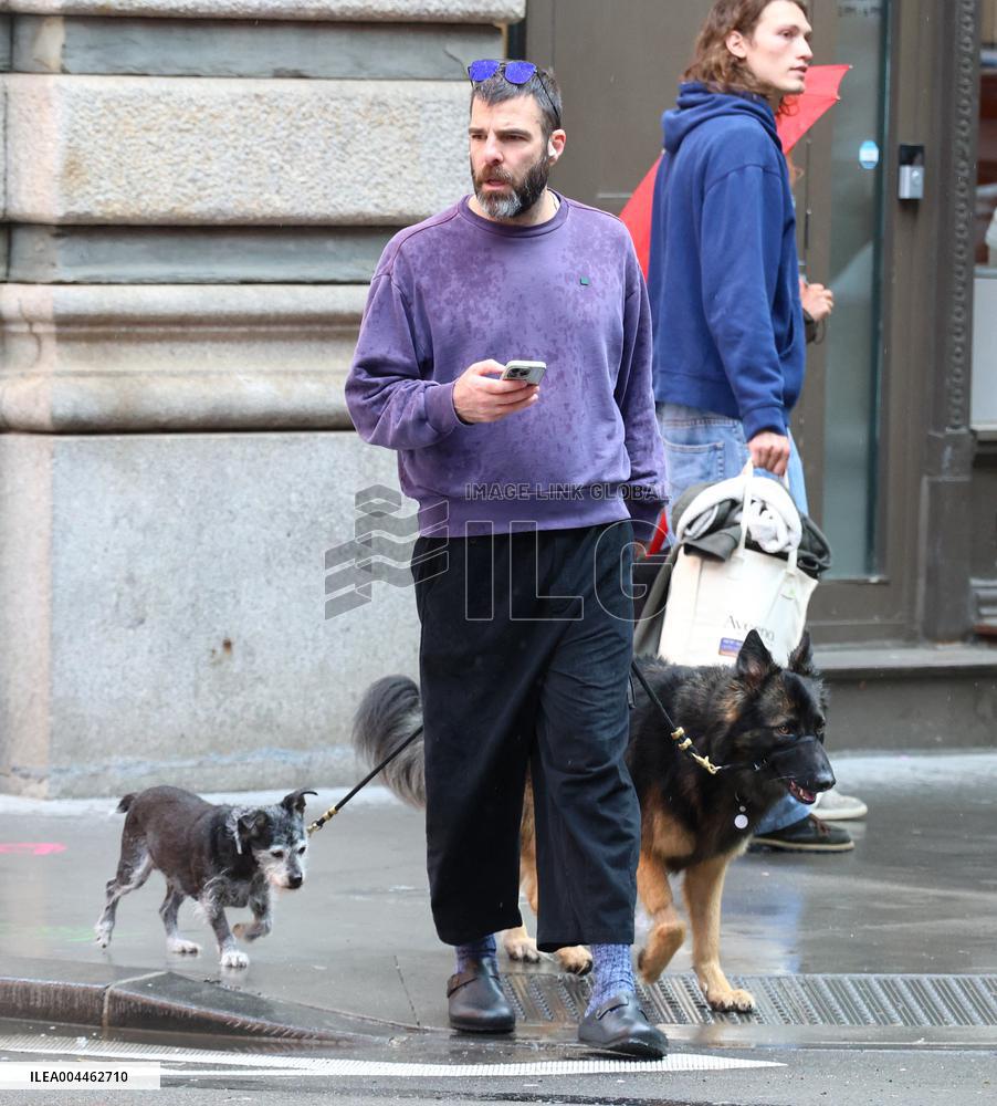 Zachary Quinto Out in NYC