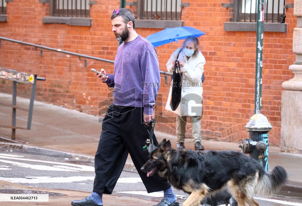 Zachary Quinto Out in NYC
