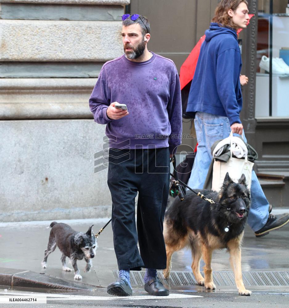 Zachary Quinto Out in NYC