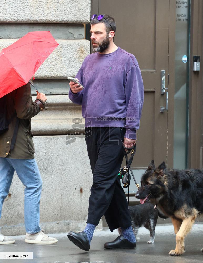 Zachary Quinto Out in NYC