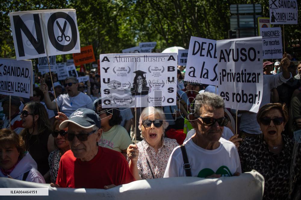 Rally For Public Health Care - Madrid