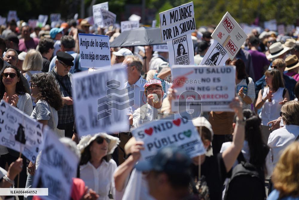 Rally For Public Health Care - Madrid