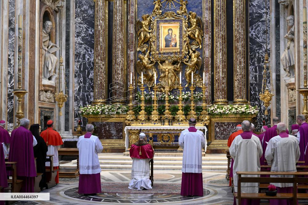 Pope Leo XIV Visits Basilica of St. Mary Major - Rome