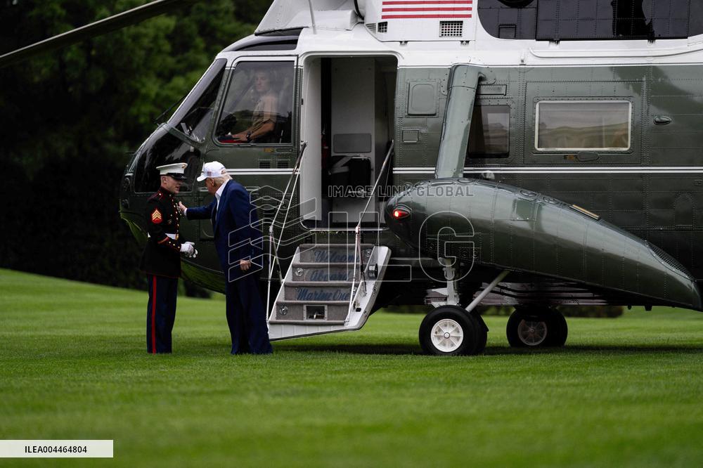 President Donald Trump Returns to the White House on Memorial Day Weekend