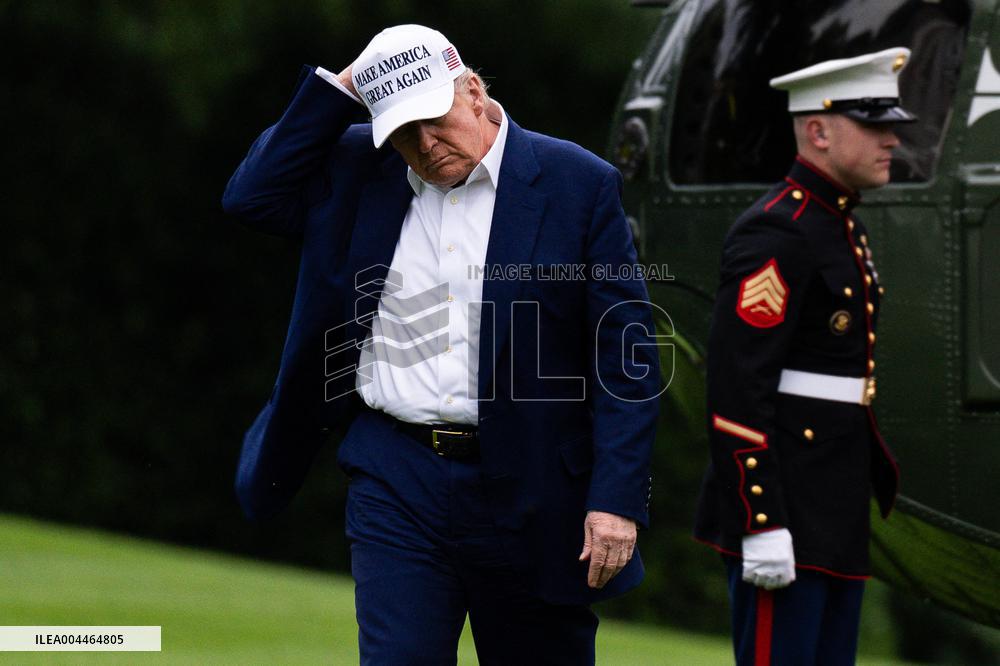President Donald Trump Returns to the White House on Memorial Day Weekend