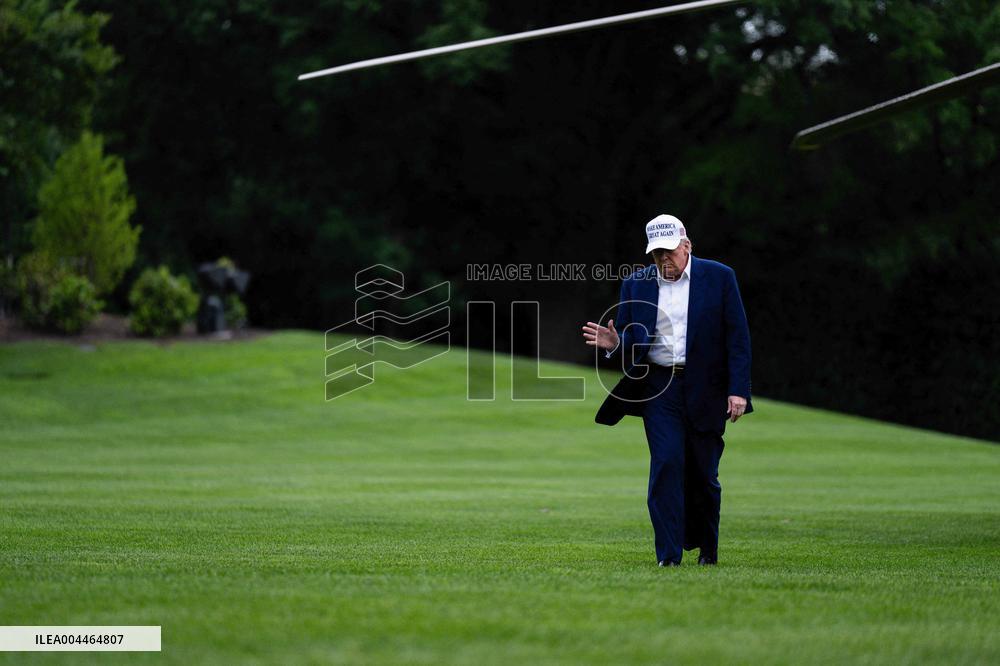 President Donald Trump Returns to the White House on Memorial Day Weekend