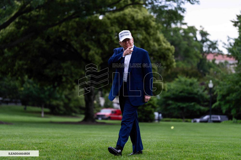 President Donald Trump Returns to the White House on Memorial Day Weekend