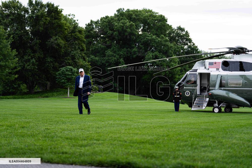 President Donald Trump Returns to the White House on Memorial Day Weekend