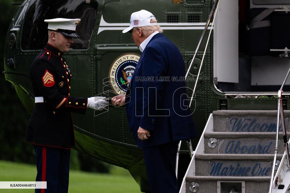 President Donald Trump Returns to the White House on Memorial Day Weekend