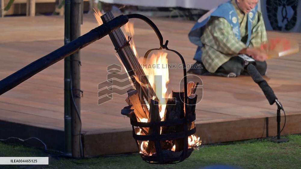 Traditional outdoor Noh play in Nara