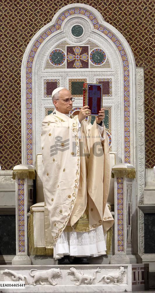 Pope Leo XIV Leads Mass At St. John Lateran Basilica - Rome