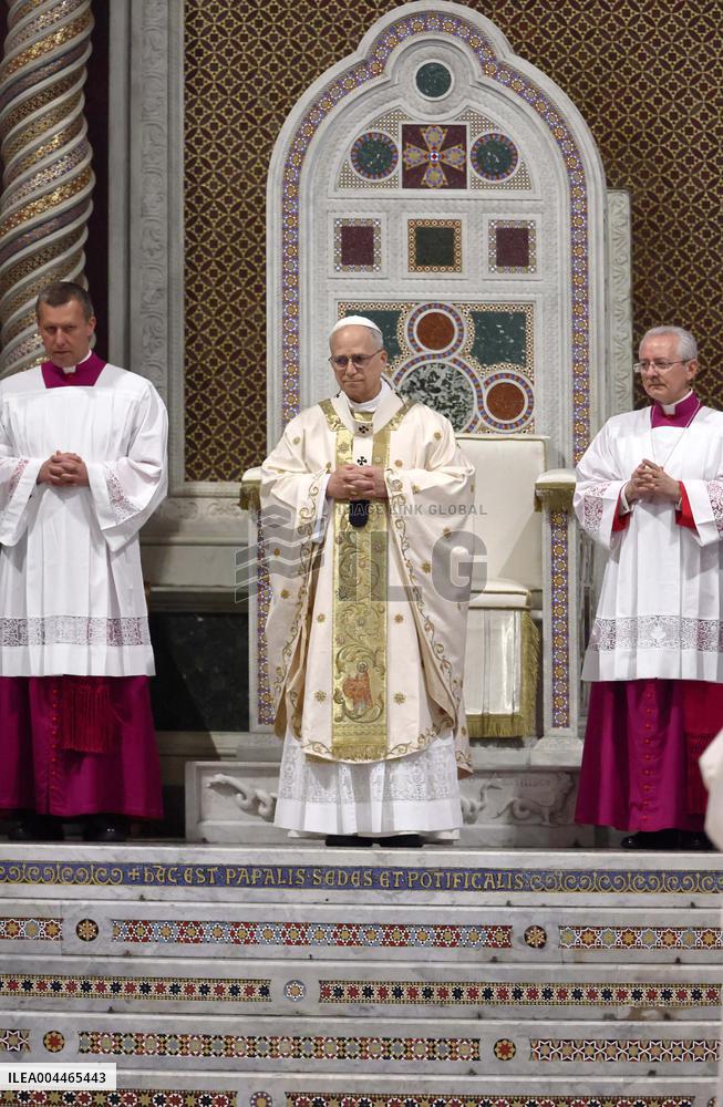 Pope Leo XIV Leads Mass At St. John Lateran Basilica - Rome
