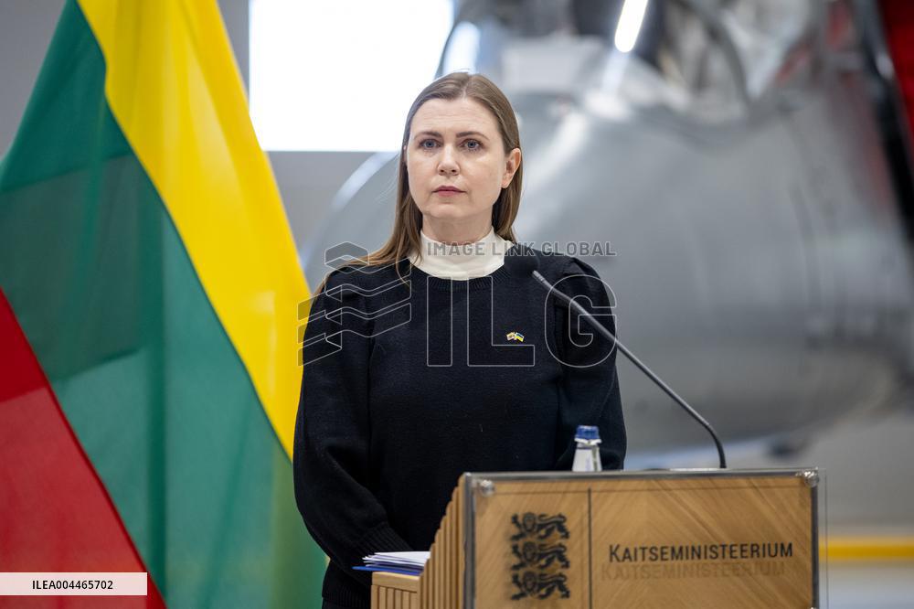 The Baltic defense ministers in Estonia