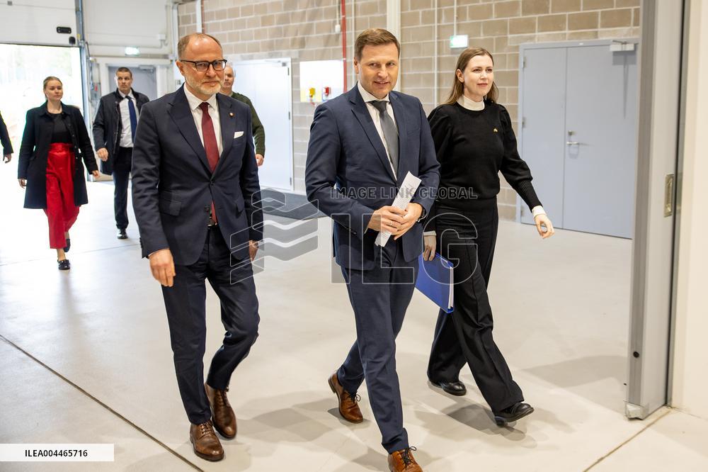 The Baltic defense ministers in Estonia