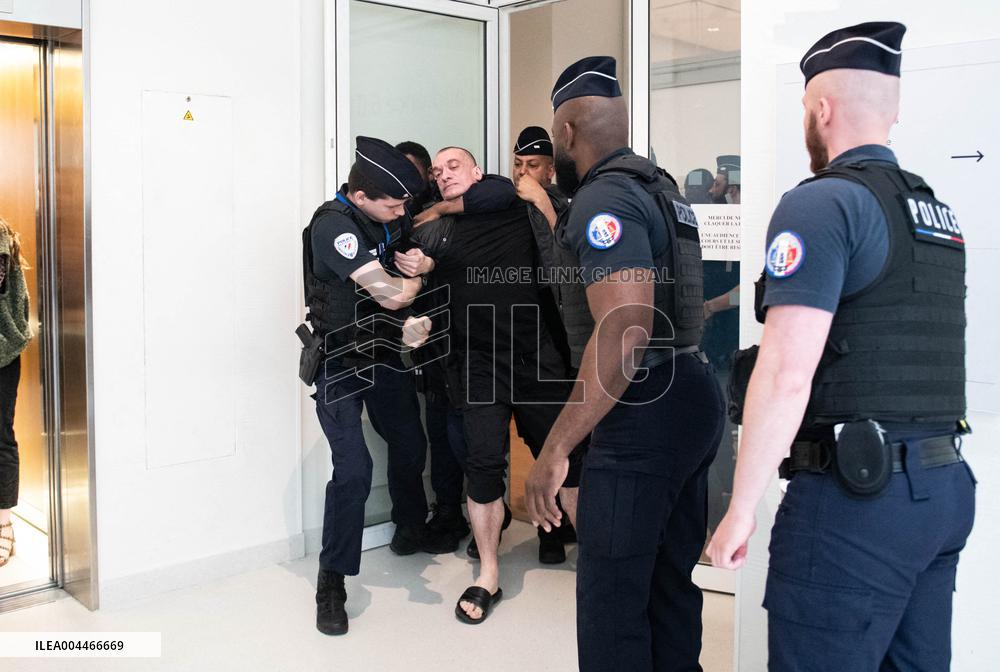Piotr Pavlenski Arrested During the Trial of Mimi Marchand - Paris