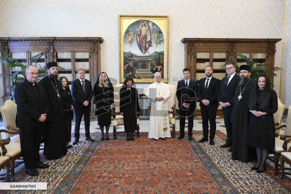 Pope Leo XIV Receives in Private Audience - Vatican