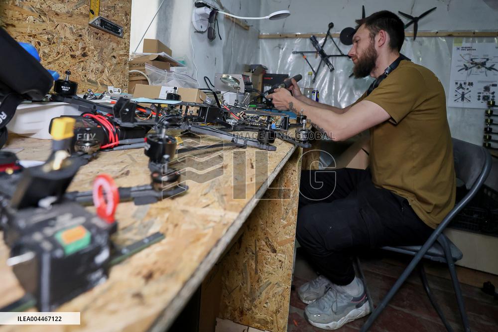 Drone workshop of ATGM company of Khartiia Brigade