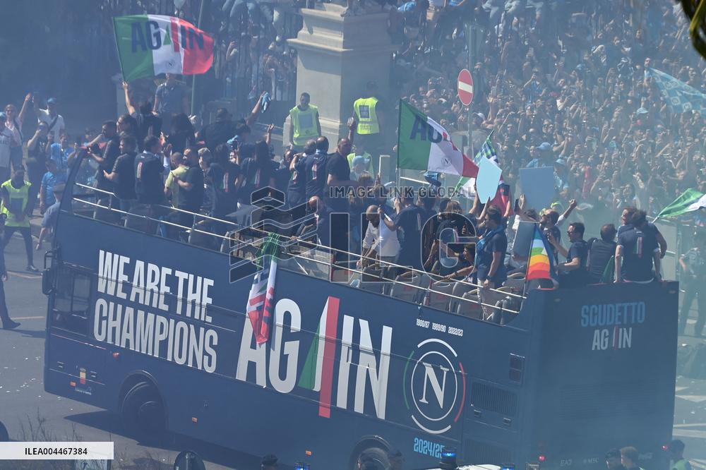 CALCIO - Serie A - SSC Napoli team celebrates championship victory
